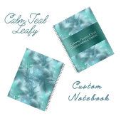 Kalm Blauwgroen Leafy Shimmer Psychotherapie of Co Notitieboek