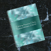 Kalm Blauwgroen Leafy Shimmer Psychotherapie of Co Notitieboek