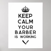 Kalm blijven barber poster (Voorkant)