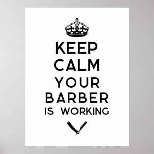 Kalm blijven barber poster
