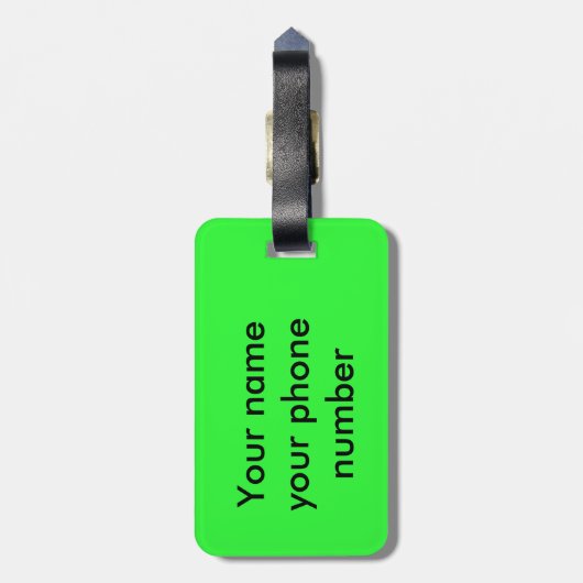 Kalm blijven dragen bagagelabel (Achterkant verticaal)