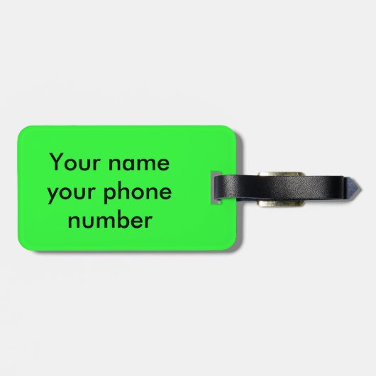 Kalm blijven dragen bagagelabel (Achterkant horizontaal)