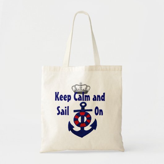 Kalm blijven dragen op anker tote bag (Voorkant)
