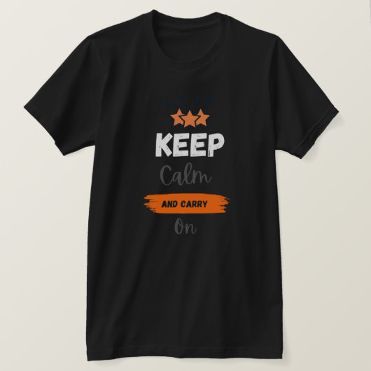 "Kalm blijven en doorgaan: Motivatie T-Shirt Desi (Design voorkant)