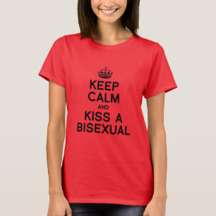 KALM BLIJVEN EN EEN BISEKSUEEL KUSSEN T-SHIRT