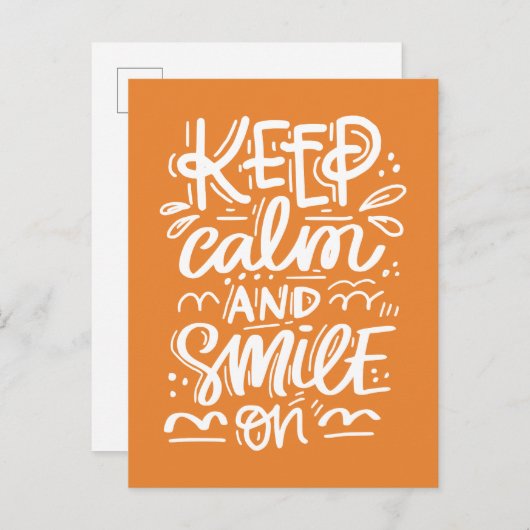 Kalm blijven en glimlachen briefkaart (Voorkant / Achterkant)