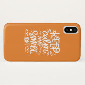 Kalm blijven en glimlachen Case-Mate iPhone case (Achterkant (horizontaal))