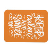 Kalm blijven en glimlachen magneet (Horizontaal)