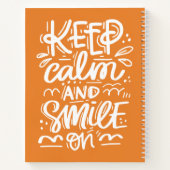 Kalm blijven en glimlachen notitieboek (Achterkant)