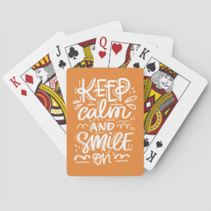 Kalm blijven en glimlachen pokerkaarten