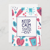Kalm blijven en glimlachen | Snop. Briefkaart (Voorkant / Achterkant)