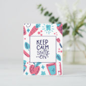 Kalm blijven en glimlachen | Snop. Briefkaart (Staand voorkant)