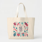 Kalm blijven en glimlachen | Snop. Grote Tote Bag (Voorkant)