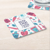 Kalm blijven en glimlachen | Snop. Kartonnen Onderzetters (Schuin)