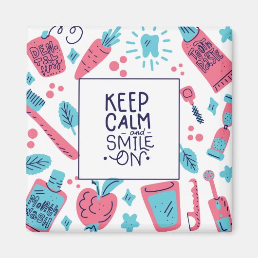 Kalm blijven en glimlachen | Snop. Magneet (Voorkant)