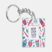 Kalm blijven en glimlachen | Snop. Sleutelhanger (Voorkant Links)