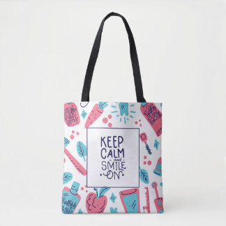Kalm blijven en glimlachen | Snop. Tote Bag