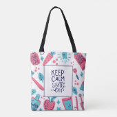 Kalm blijven en glimlachen | Snop. Tote Bag (Achterkant)
