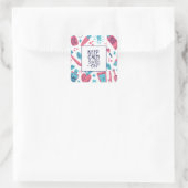 Kalm blijven en glimlachen | Snop. Vierkante Sticker (Tas)