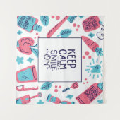 Kalm blijven en glimlachen | Snop. Wandkleed (Voorkant (horizontaal))