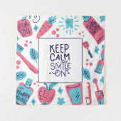 Kalm blijven en glimlachen | Snop. Wandkleed (Voorkant)