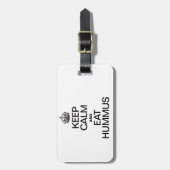 KALM BLIJVEN EN HUMMUS ETEN BAGAGELABEL (Voorkant verticaal)