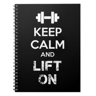 Kalm blijven en optillen - Workout Motivatie Notitieboek