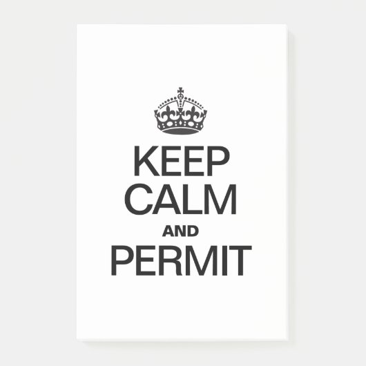 KALM BLIJVEN EN TOESTAAN POST-IT® NOTES (Voorkant)