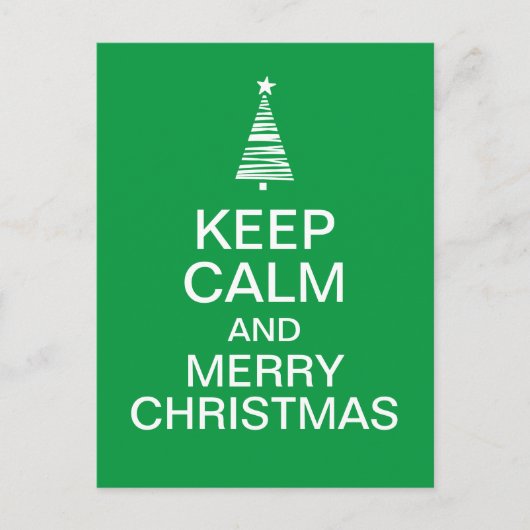 Kalm blijven en vrolijk kerstfeest briefkaart (Voorkant)