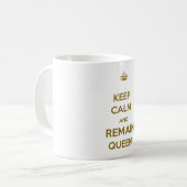 Kalm blijven koningin stijl 1 koffiemok (Voorkant links)