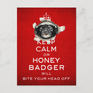 Kalm blijven, of Honey Badger... Briefkaart