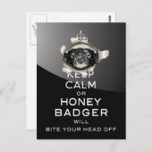 Kalm blijven, of Honey Badger... Briefkaart (Voorkant / Achterkant)