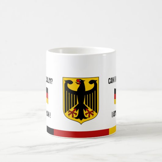 Kalm blijven voor Duitsland en grappige tekst, Dui Koffiemok (Center)
