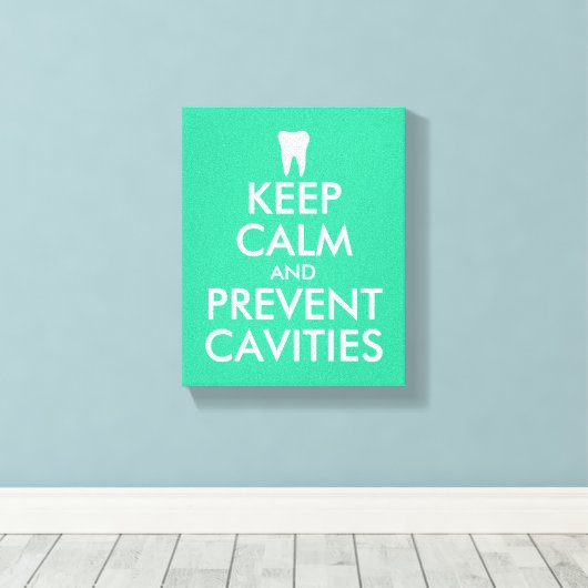 Kalm canvas afdrukken houden voor tandarts | tandh (Insitu (Houten vloer))