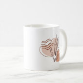 Kalm Creativiteit Minimalistische Abstracte Boho E Koffiemok (Voorkant rechts)