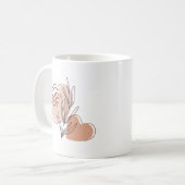Kalm Creativiteit Minimalistische Abstracte Boho E Koffiemok (Voorkant links)