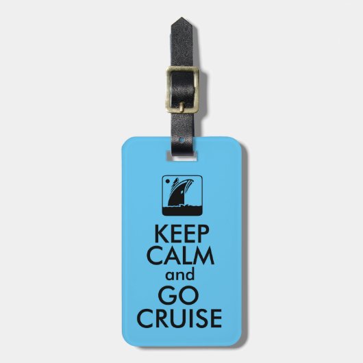 Kalm cruise houden bagagelabel (Voorkant verticaal)