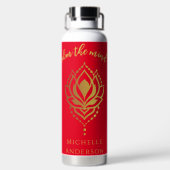 Kalm de flacon met het dennenwater waterfles (Achterkant)