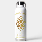 Kalm de flacon met het dennenwater waterfles (Achterkant)