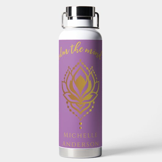 Kalm de flacon met het dennenwater waterfles (Achterkant)