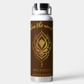 Kalm de flacon met het dennenwater waterfles (Achterkant)