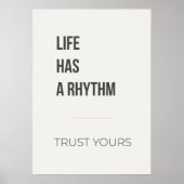 Kalm Denkpatroon Minimaal Decor. Muziek Citaat Poster (Voorkant)