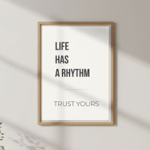 Kalm Denkpatroon Minimaal Decor. Muziek Citaat