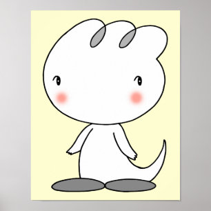 Kalm dinosaur karakter. poster