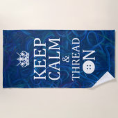 Kalm dragen op borduurwerk donker houden strandlaken (Voorkant)