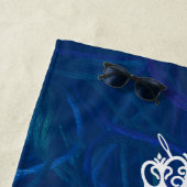 Kalm dragen op borduurwerk donker houden strandlaken (In situ)