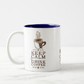 Kalm Drink koffie houden Tweekleurige Koffiemok (Links)