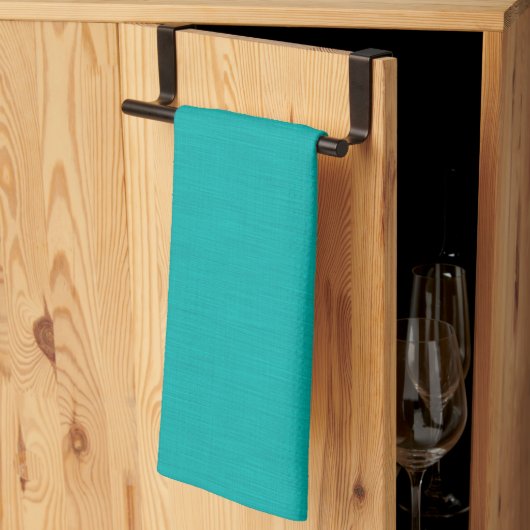 Kalm & eenvoudig Turquoise gestructureerde achter Theedoek (Derde Gevouwen)