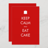 Kalm eet Cake 40e verjaardag uitnodiging (Voorkant / Achterkant)