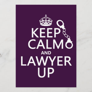 Kalm en advocaat omhoog houden (elke kleur) kaart